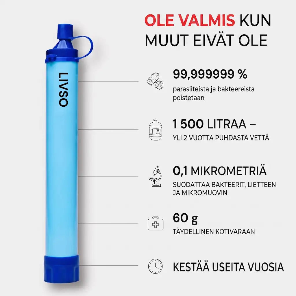 HYDRO-X1 Hätävedensuodatin (1 500 litraa)